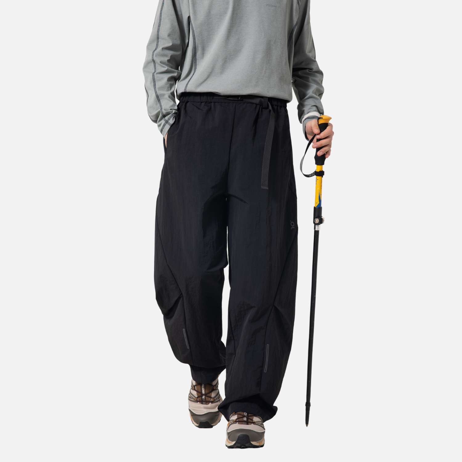 Segmented Adjustable Belt Cargo Pants