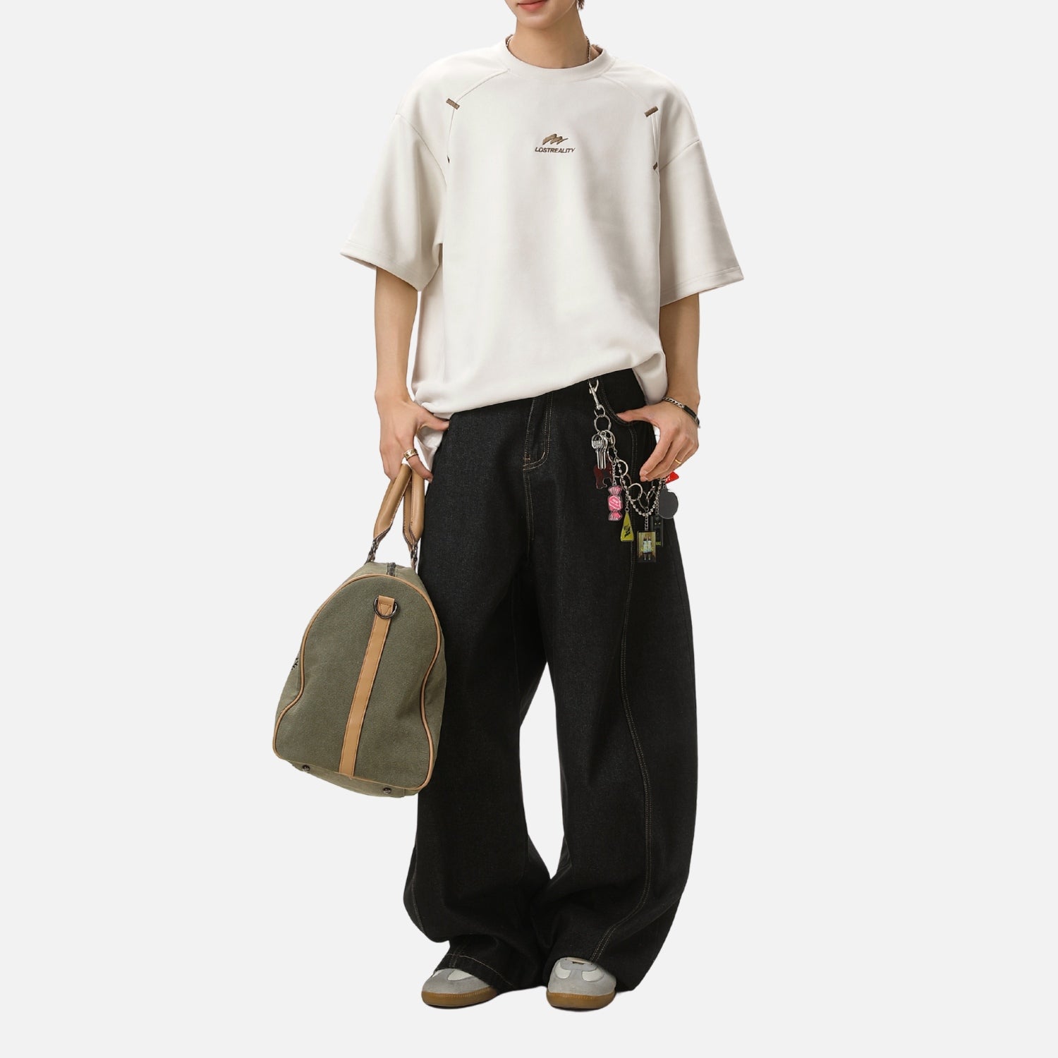 Structured Colorblock Embroidered Tee