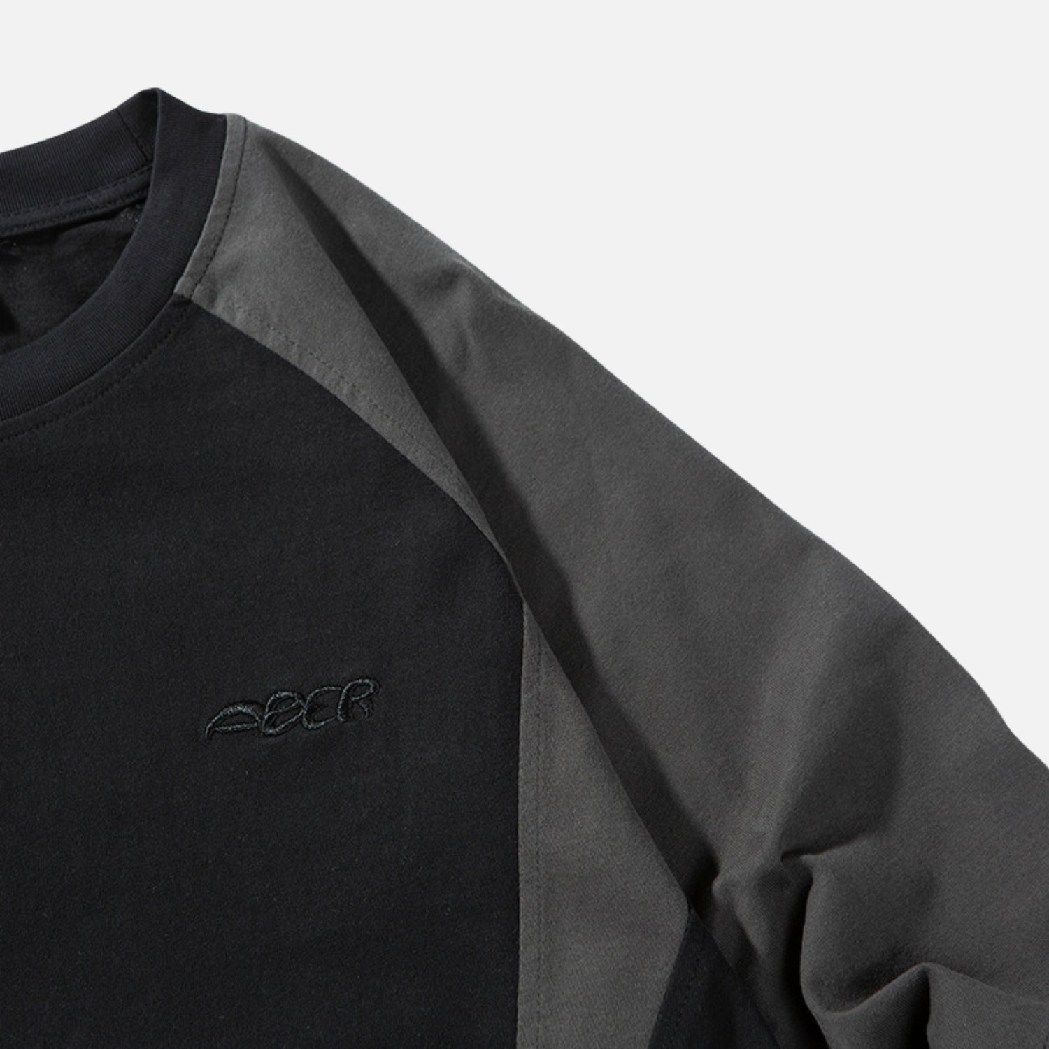 Colorblock Cotton Crewneck Sweatshirt