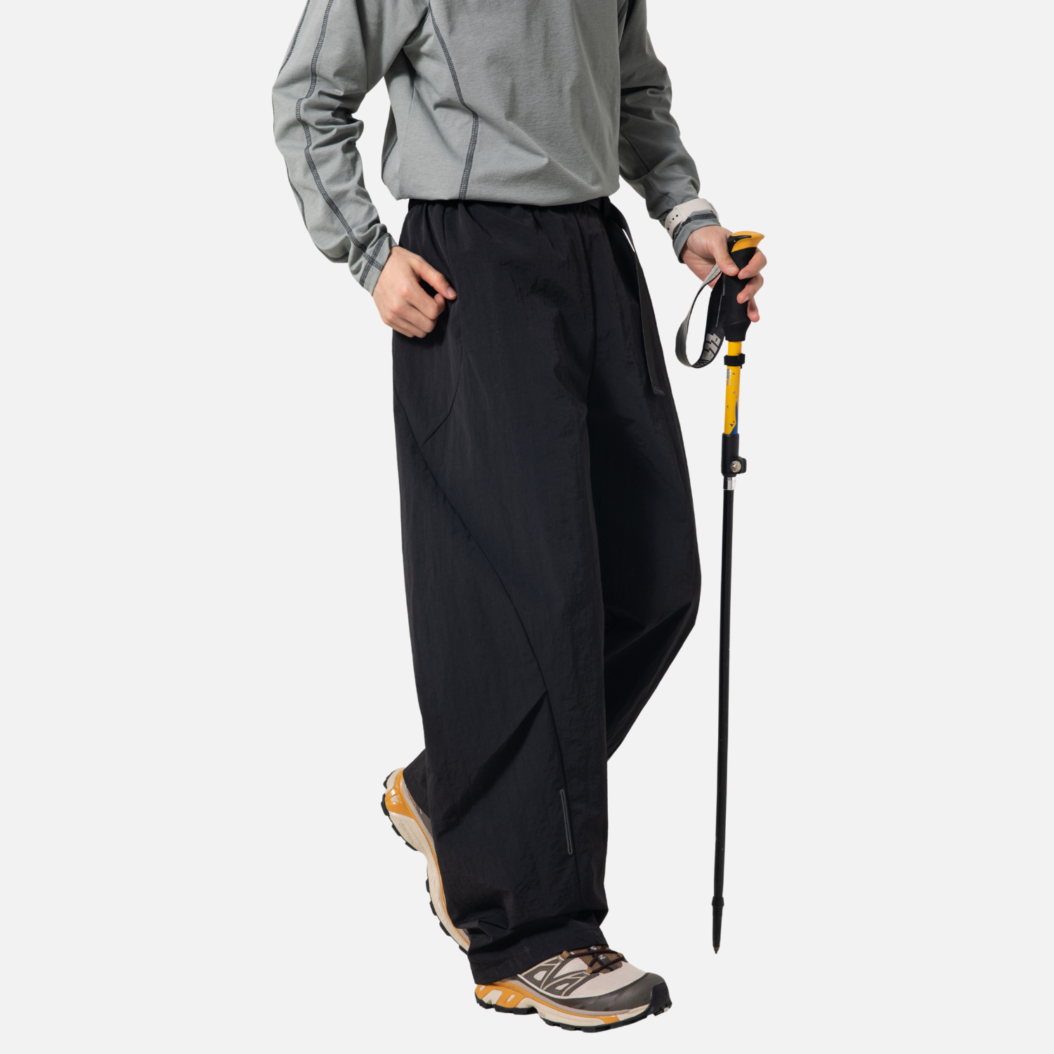 Segmented Adjustable Belt Cargo Pants