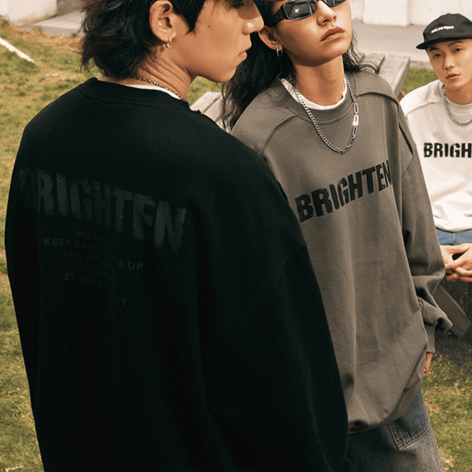 Double Letter Print Sweatshirt