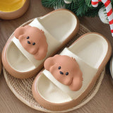 Lindas sandalias con diseño en forma de cachorro