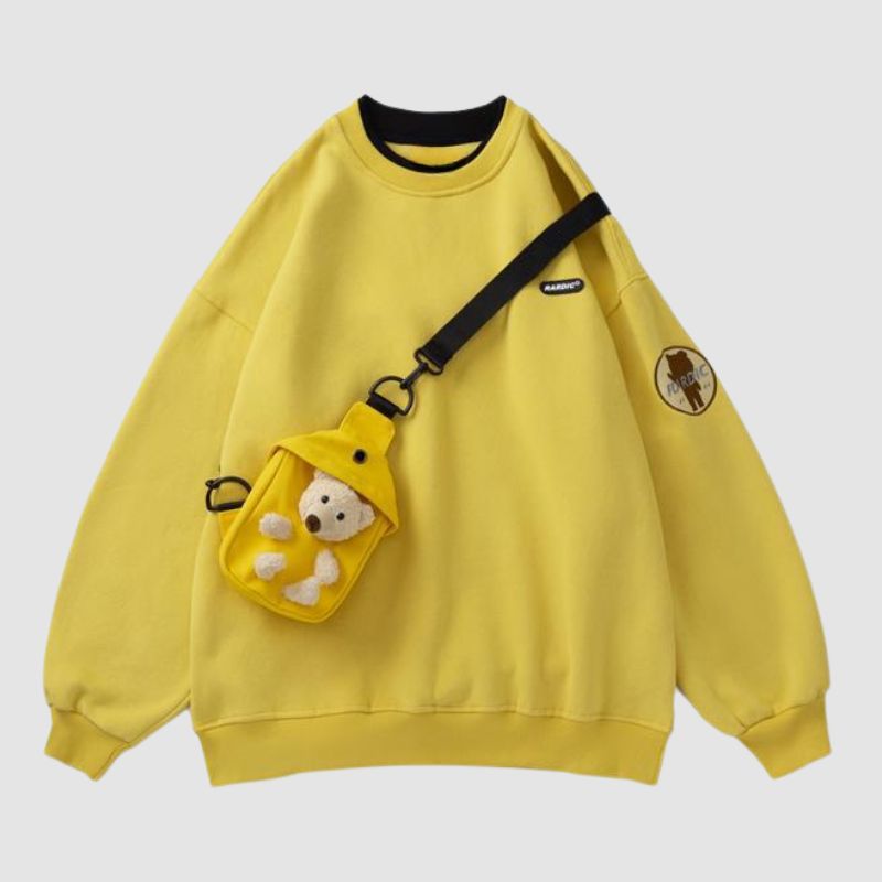 Fleece Hoodie +Teddy Bear Bag