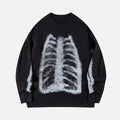 Skeleton Pattern Knit Sweater
