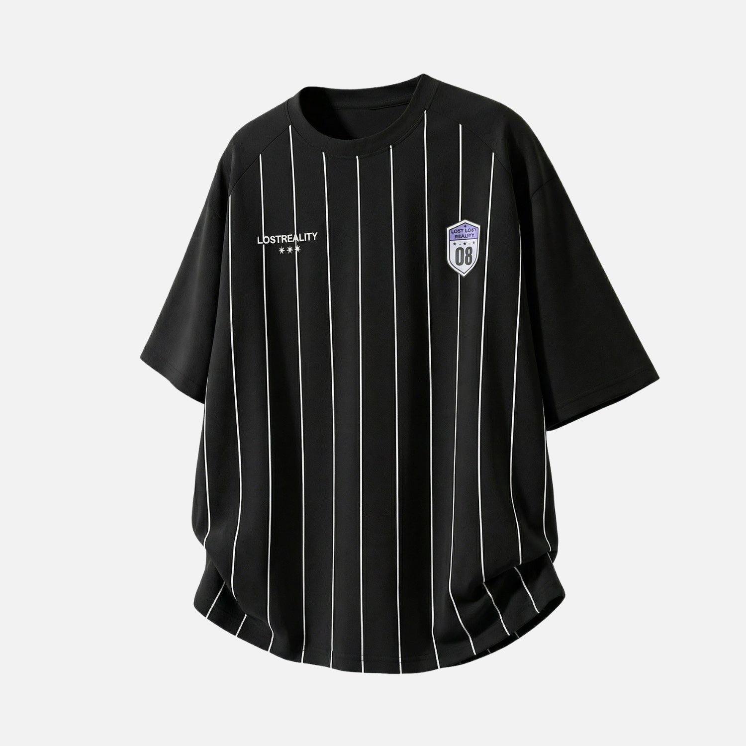 Camiseta Vintage Estampada a Rayas