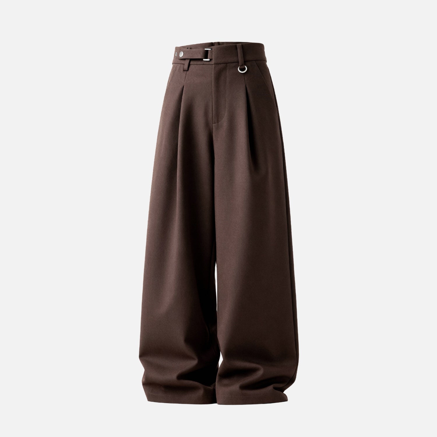 Old-Money Curved Tailored Pants