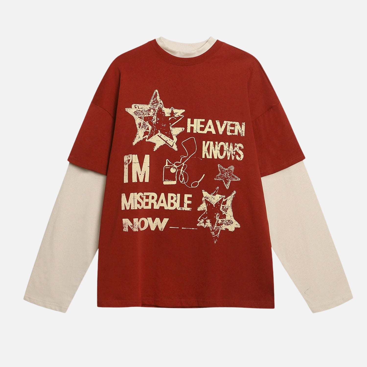 Colorblock Varsity Layered Sweatshirt