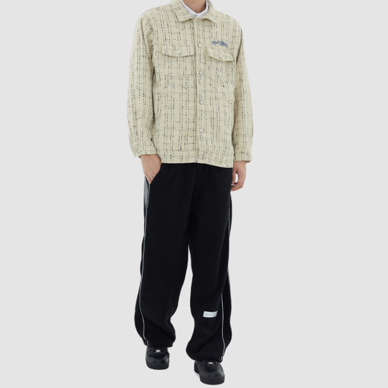 Trendige karierte Jacke im koreanischen Stil