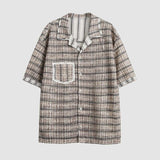 Camisas de rayas con parche de bolsillo