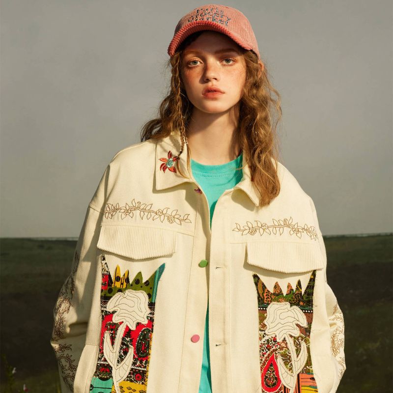 Ethnic Floral Patchwork Jacket