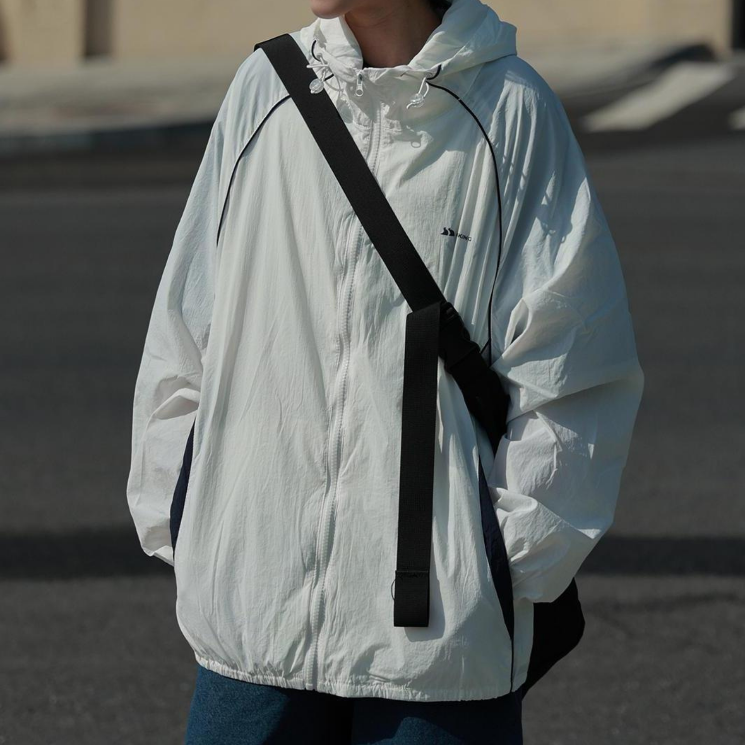 Colorblock Lightweight Hooded Windbreaker