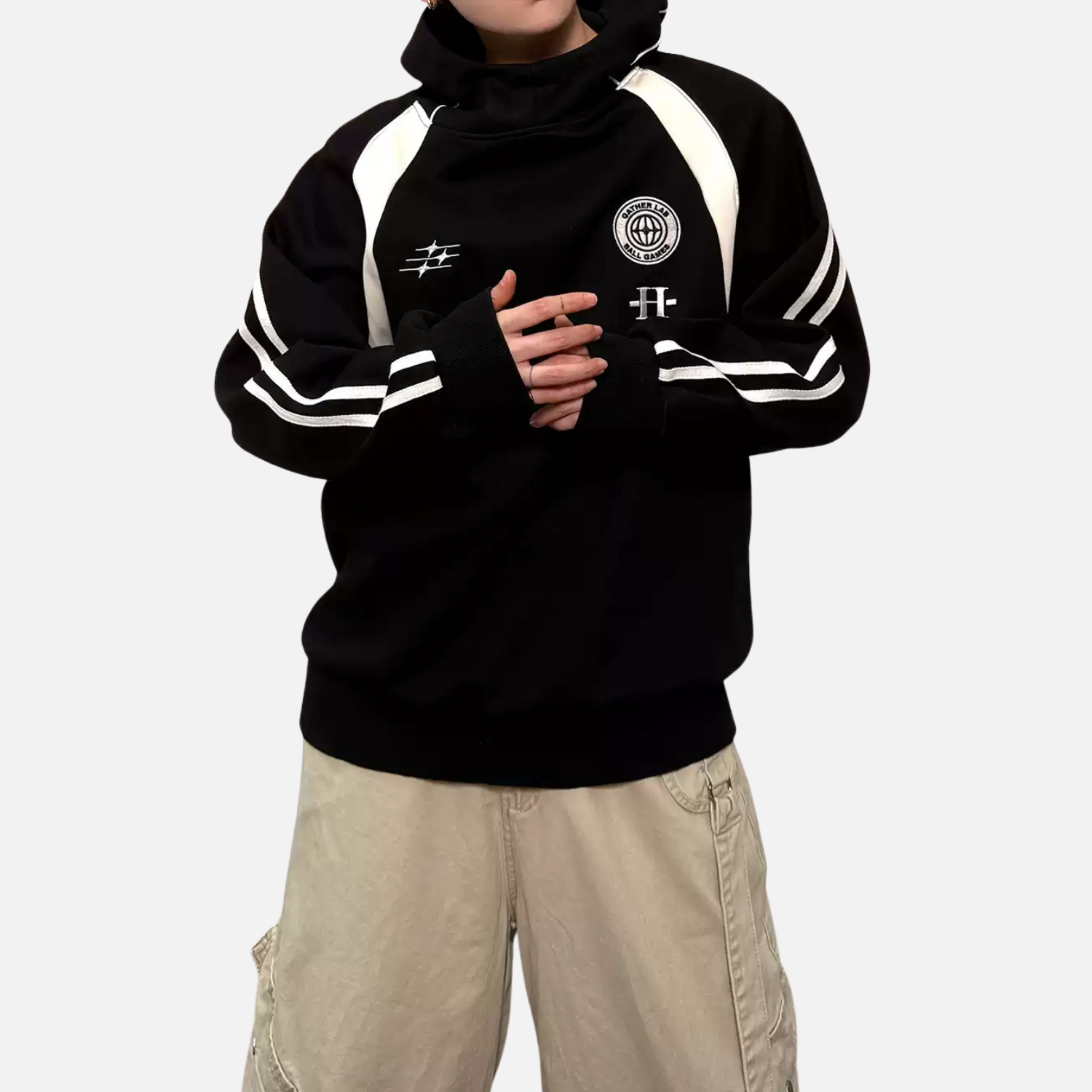 Vintage Colorblock-Raglan-Hoodie