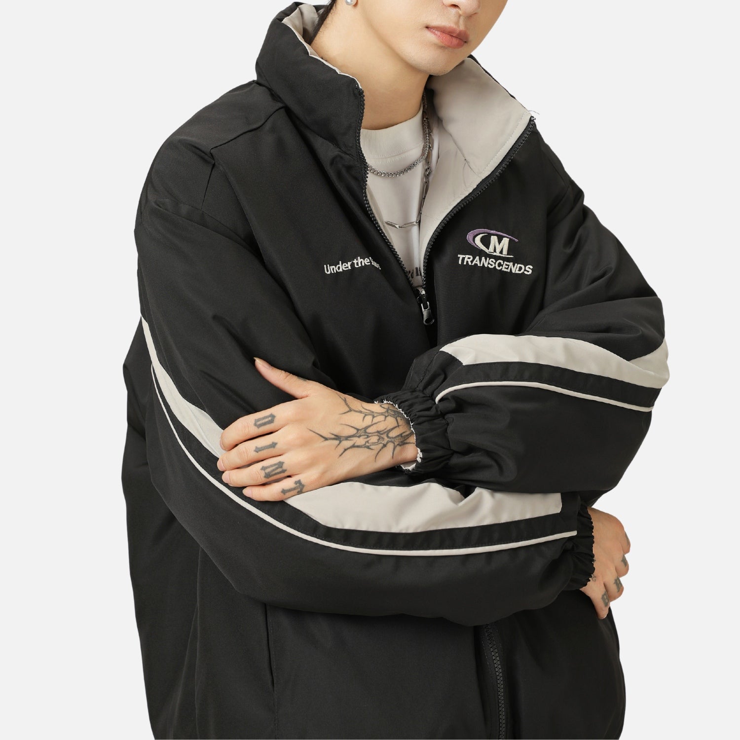 Chaqueta acolchada reversible de dos tonos