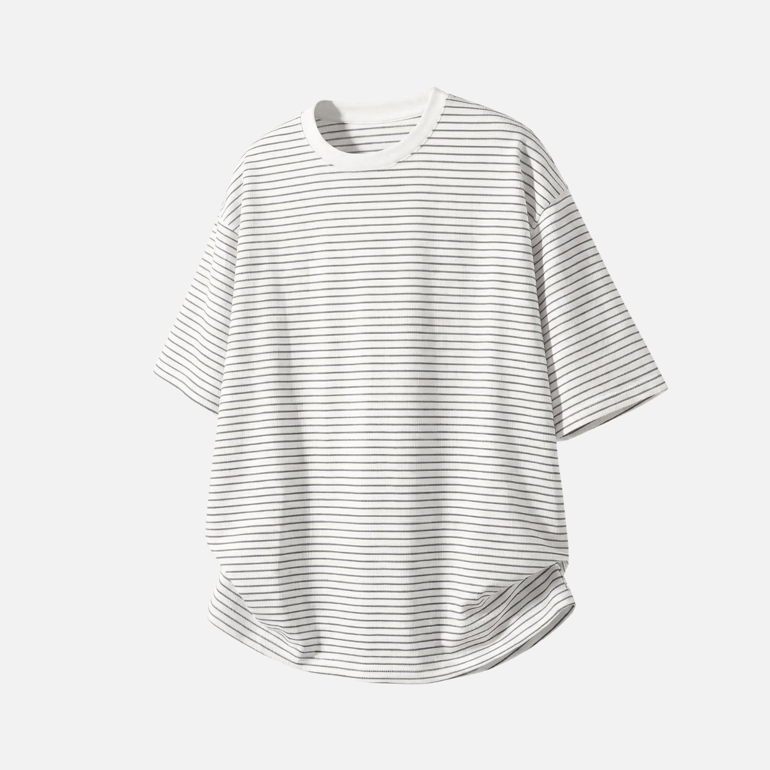 Minimal Striped Crewneck Tee