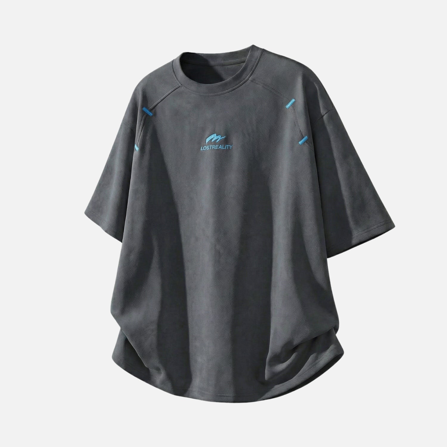 Camiseta bordada con bloques de color estructurados