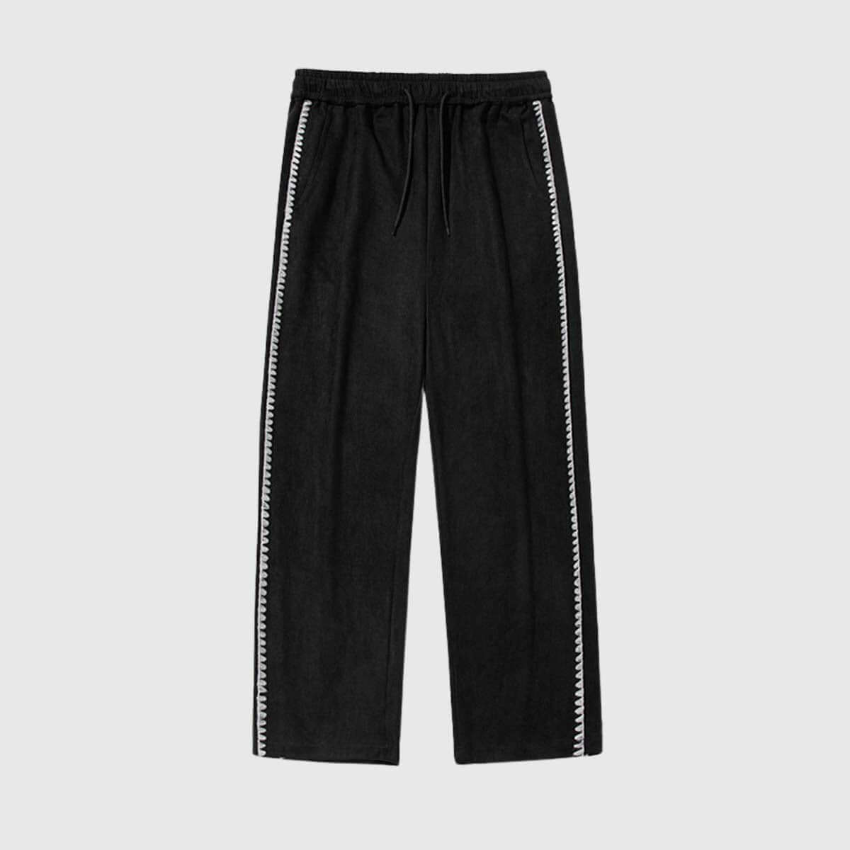 Pantalones casuales con detalle de rayas