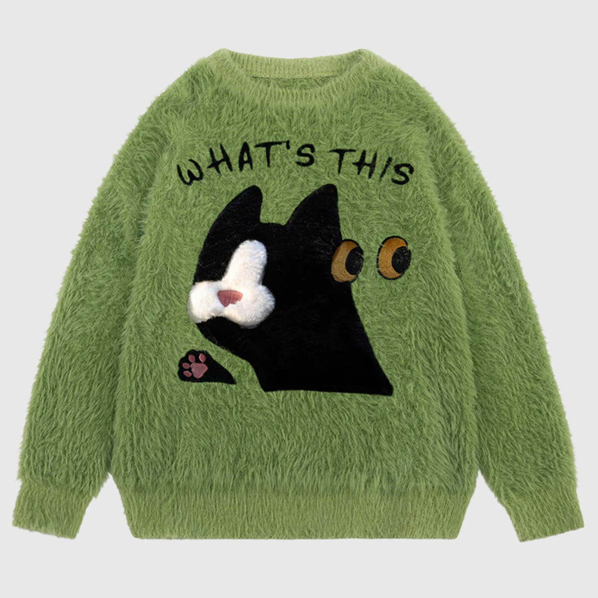 Pullover mit flauschigem Katzen-Design