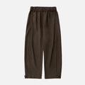 Draped Pleated Straight-Leg Trousers