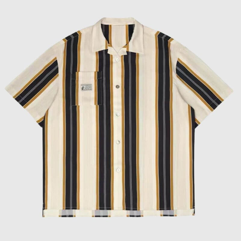 Camisa de diseño de rayas vintage