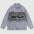 Number Embroidered Denim Jacket