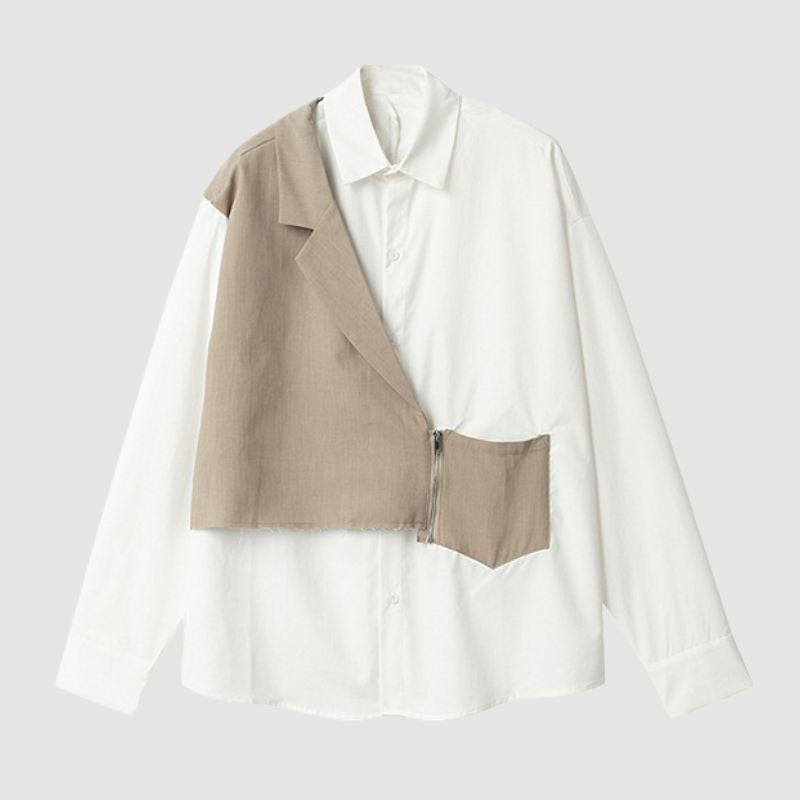 Camisas con parche y chaleco con cremallera