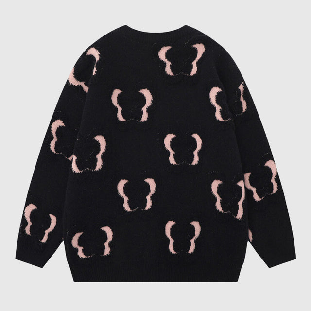 Full Butterfly Embroidered Pullover