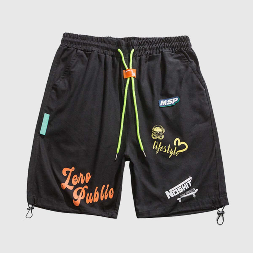 Sommershorts aus Baumwolle mit Grafik
