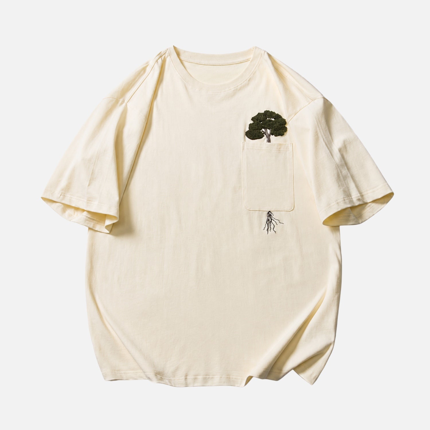 Creative Tree Embroidered Graphic Tee