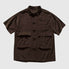 Camisa utilitaria informal marrón