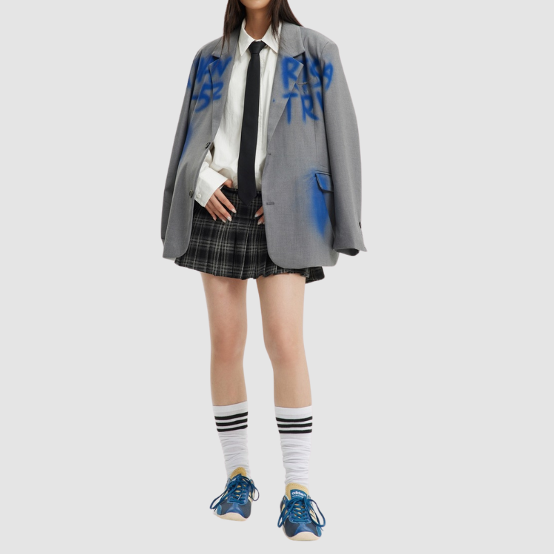Graffiti-Inspired Vintage Blazer