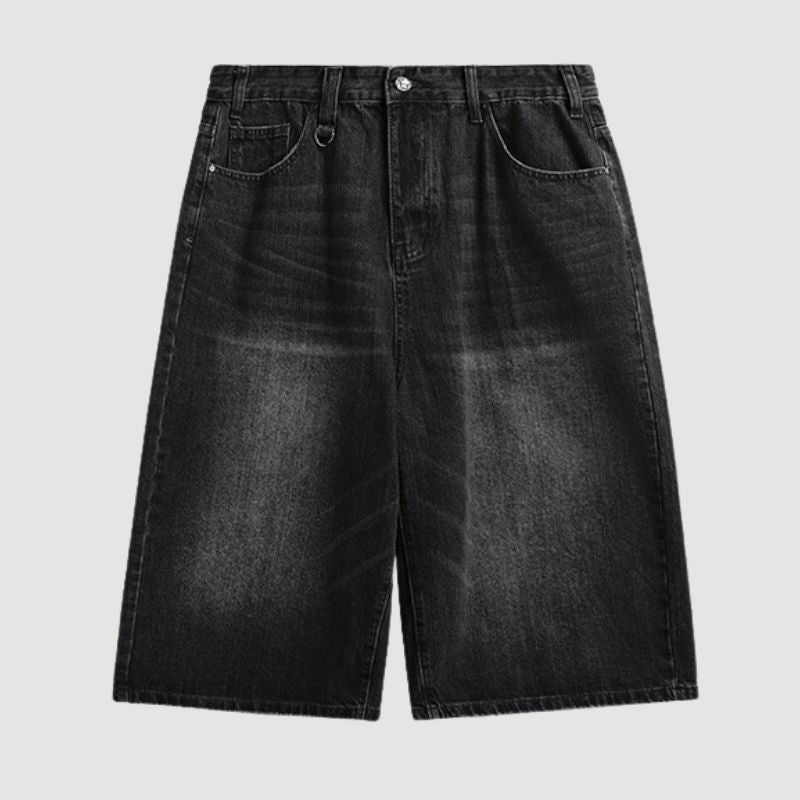 Pantalones cortos de pierna ancha lavados