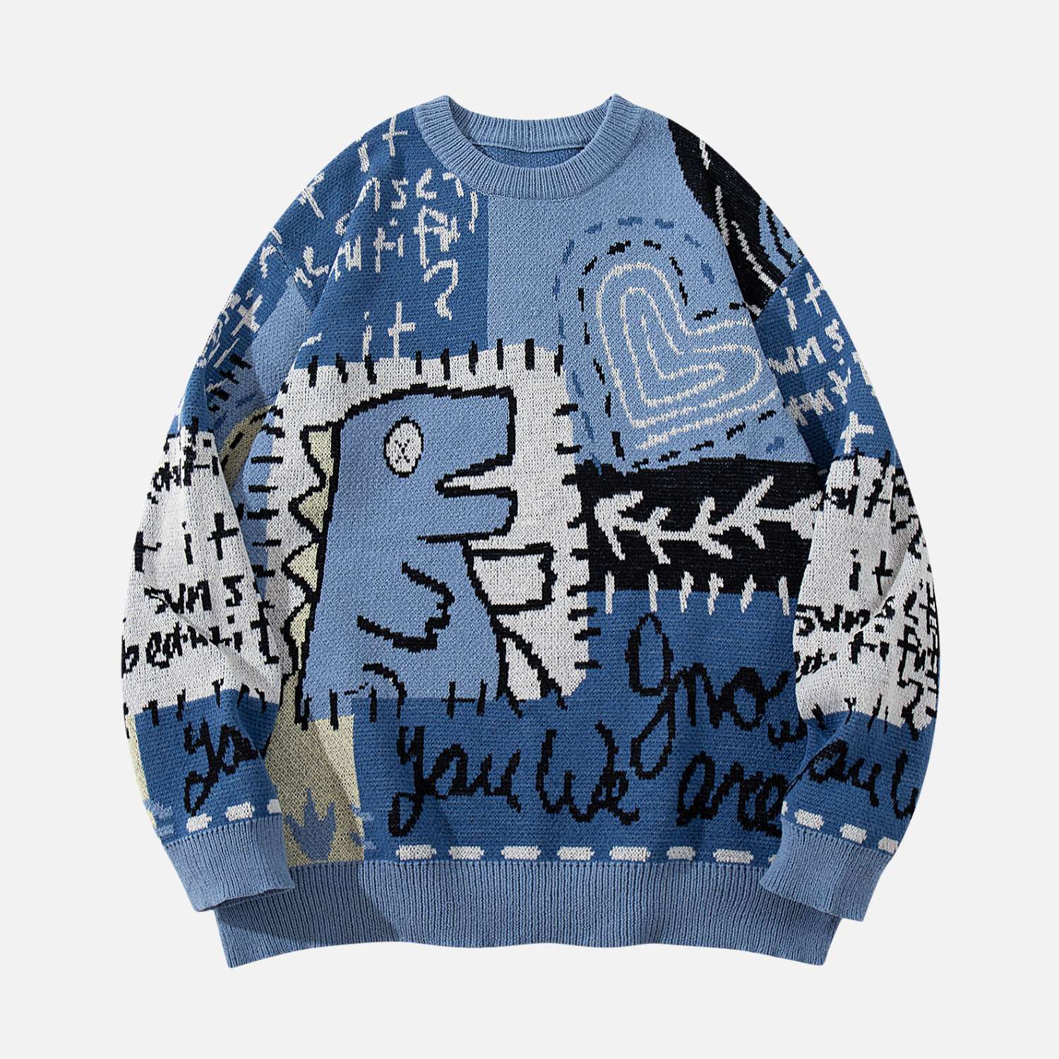 Dinosaur Hearts Jacquard Sweater