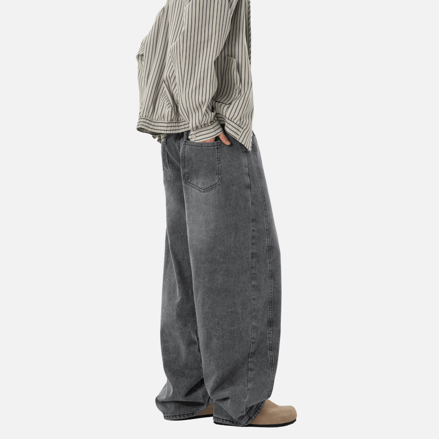 Vintage Washed Panel Jeans