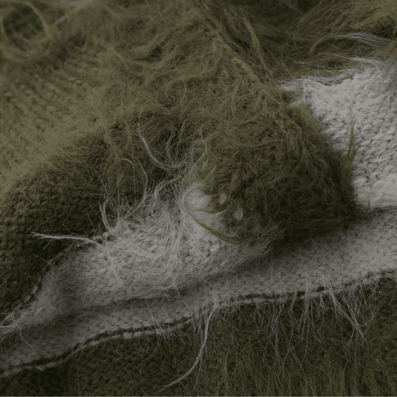Striped Fleece-Lined V-Neck Sweater