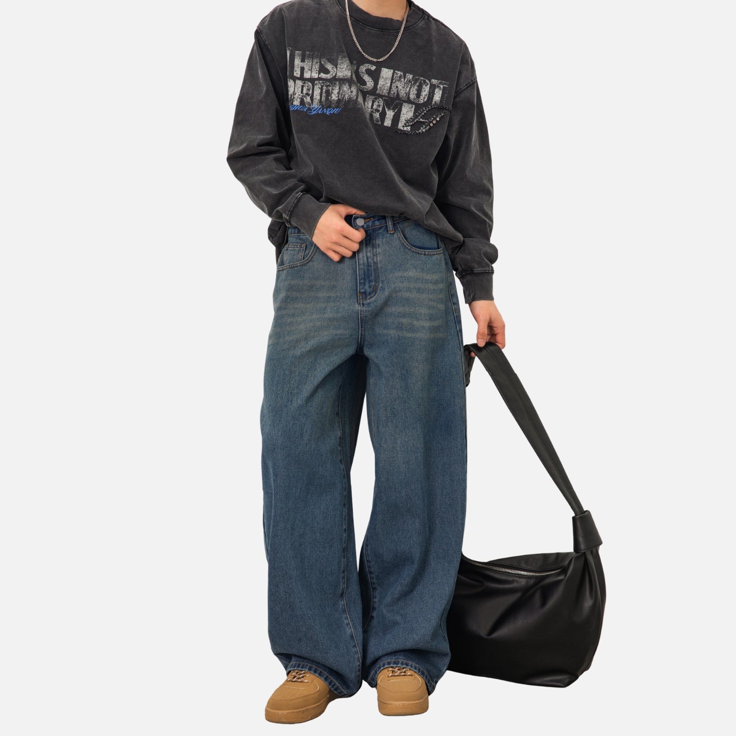 Washed Classic Baggy Jeans