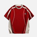 T-shirt in cotone "Baseball" a blocchi di colore