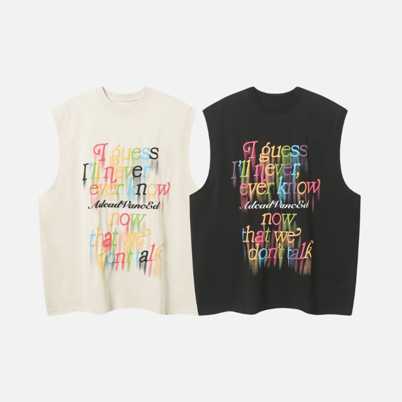 Vintage Colorful Letter Tank