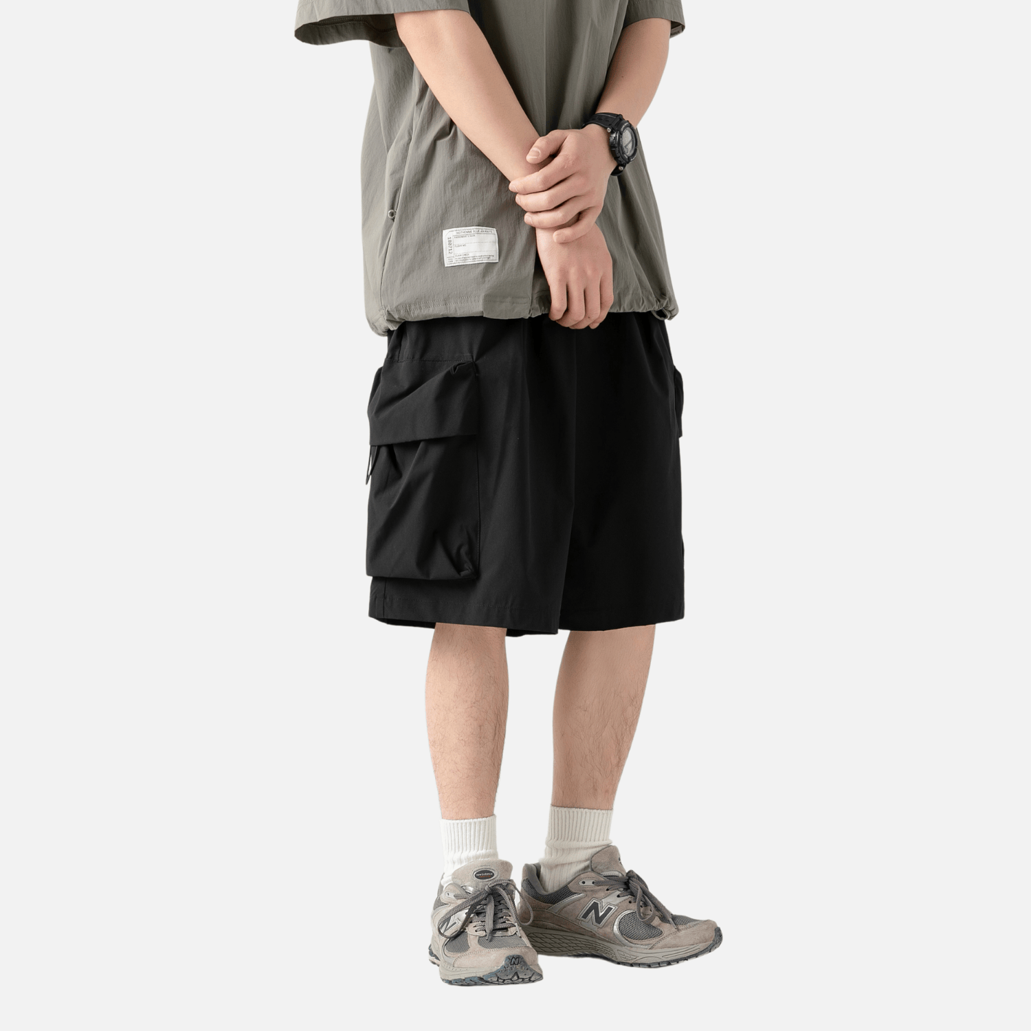 Pantalones cortos cargo con bolsillos grandes