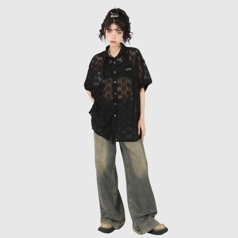 Modern Hollow Patterned Shirt