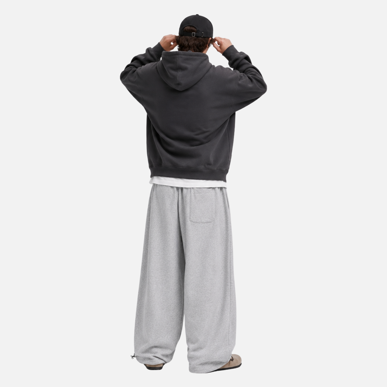 Woven Belt Baggy Pants
