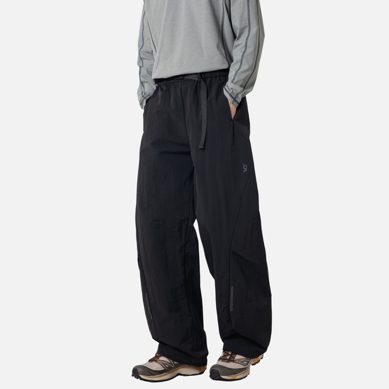 Segmented Adjustable Belt Cargo Pants