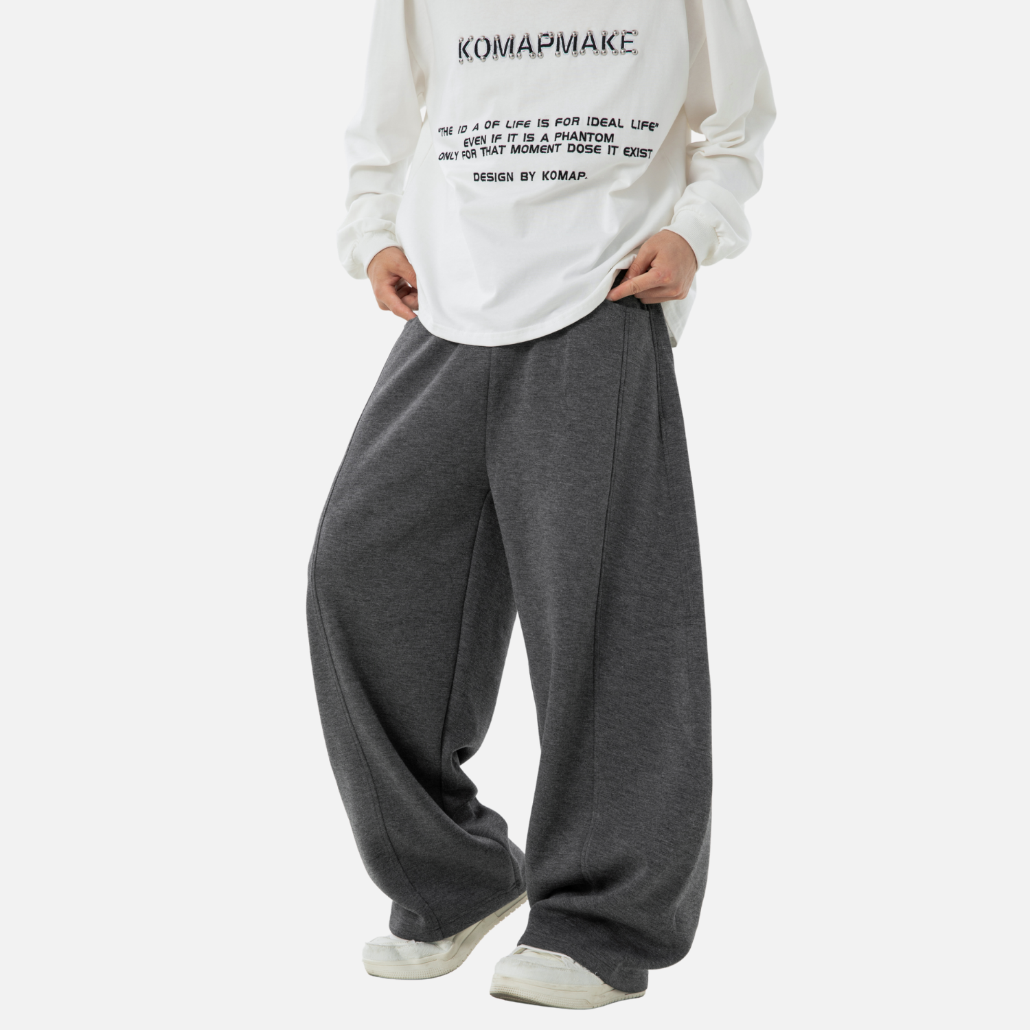 Paneled Texture Track Pants