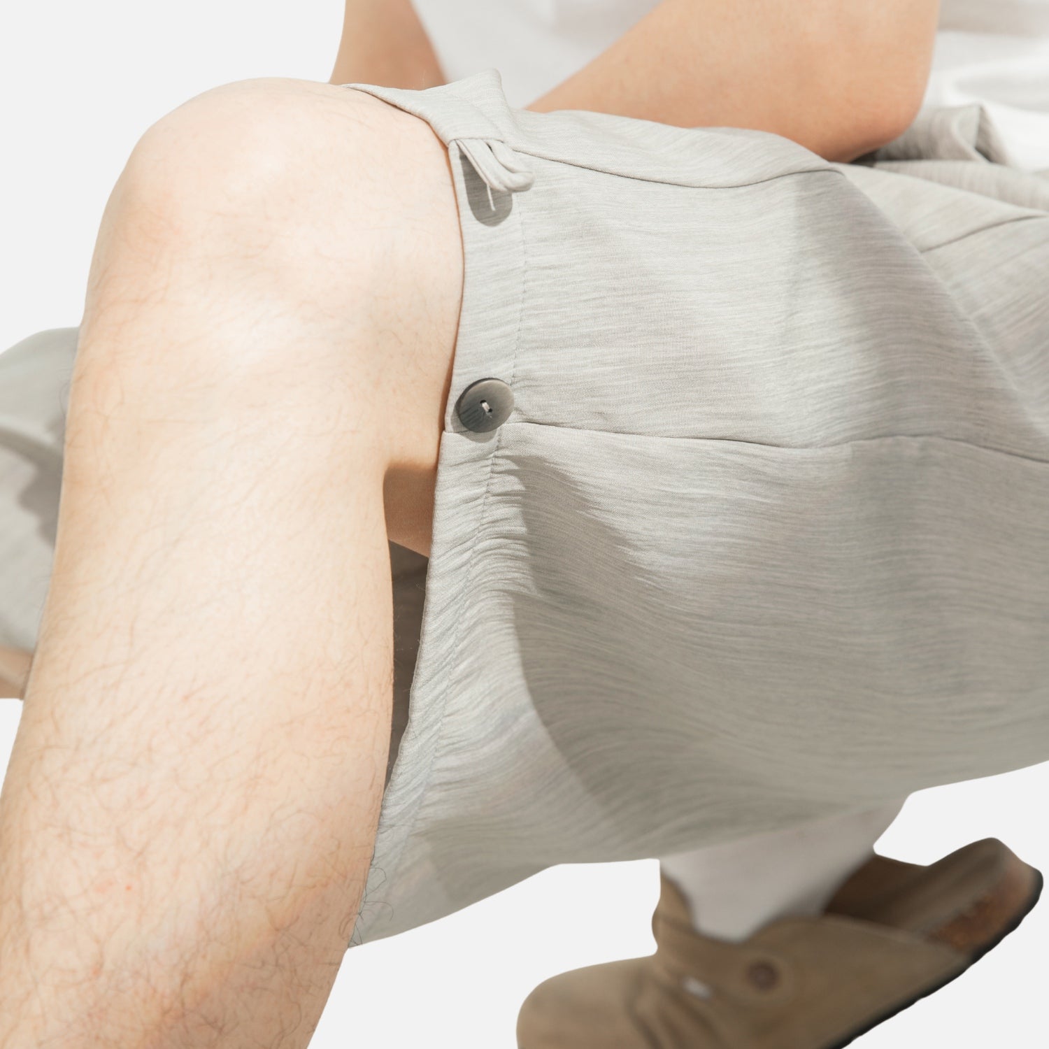 Pantalones cortos entallados plisados Clean-Fit