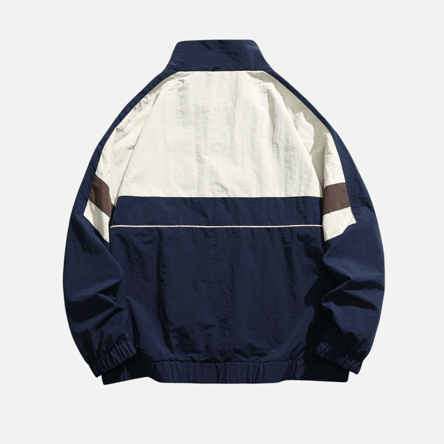 Colorblock Stand Collar Jacket
