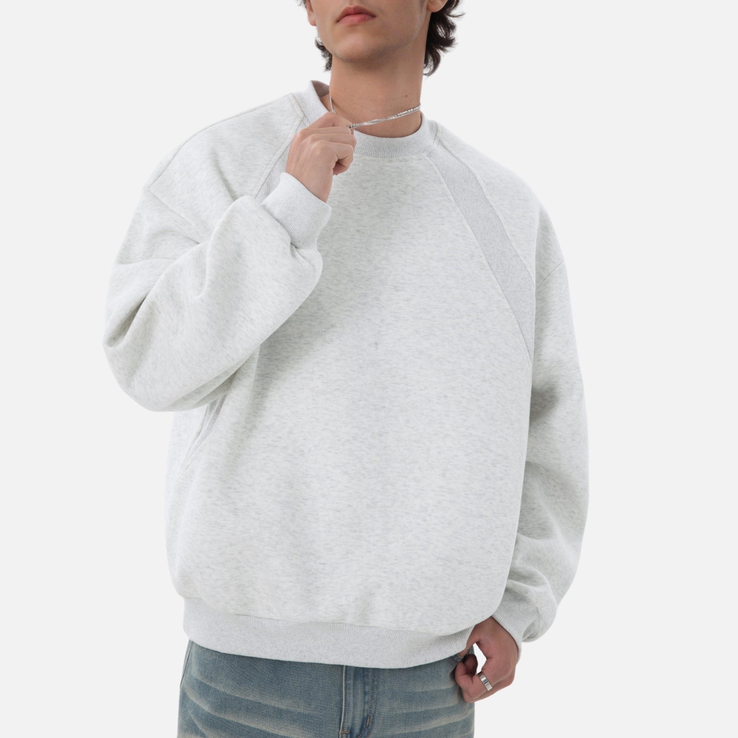 Heavyweight Space Cotton Crewneck Sweatshirt