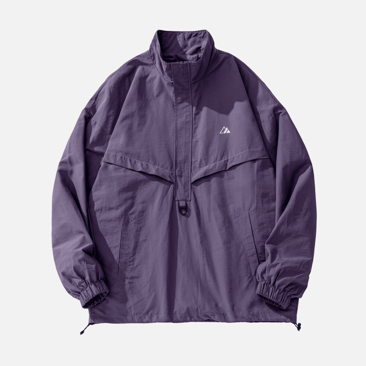 Chaqueta táctica impermeable con textura y media cremallera