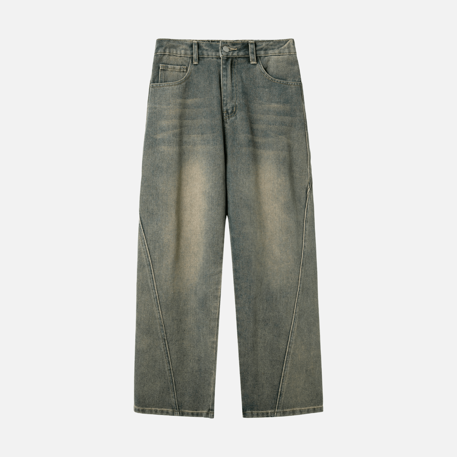 Patchwork Washed Jeans