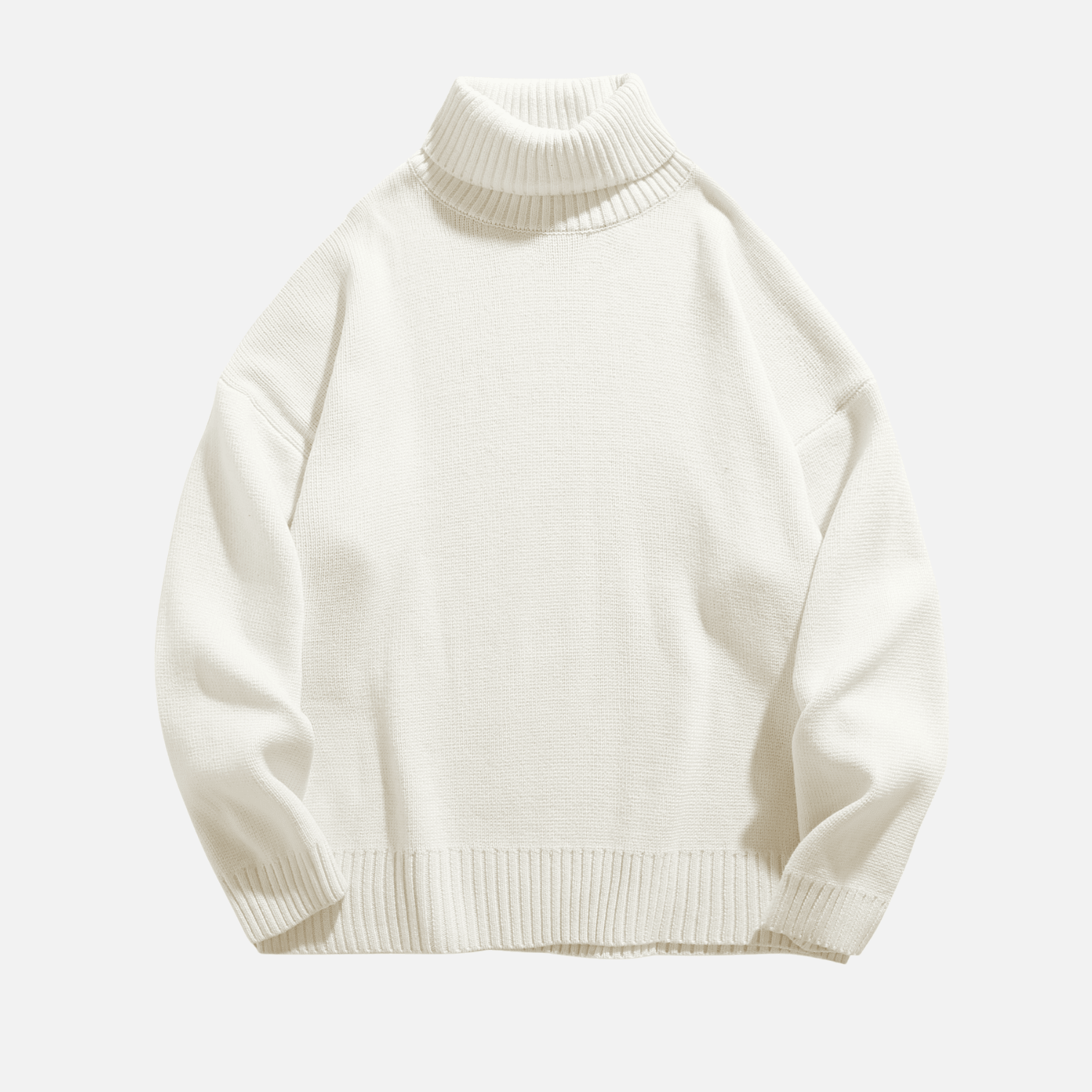 Grobstrickpullover mit Rollkragen