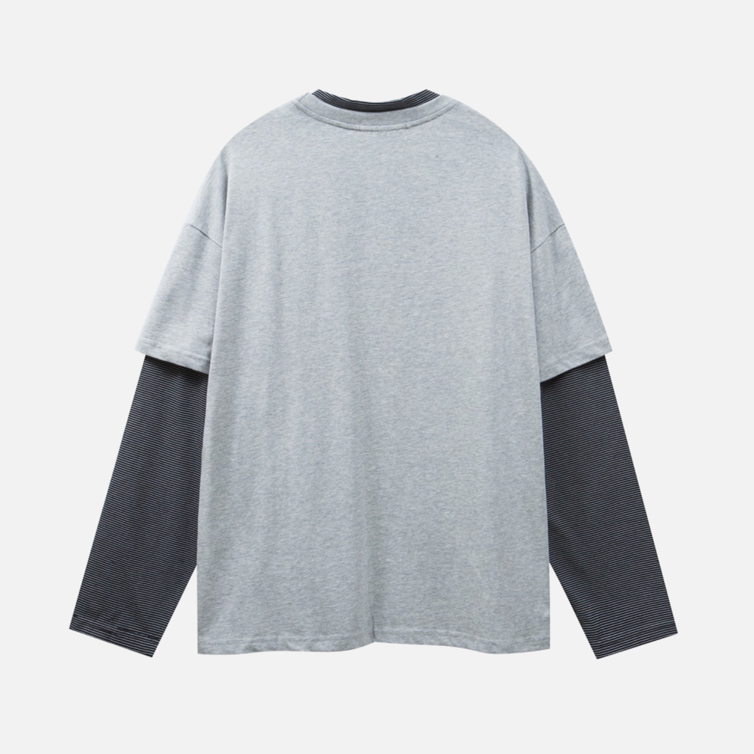 Faux-Layered Graphic Cotton Sweatshirt