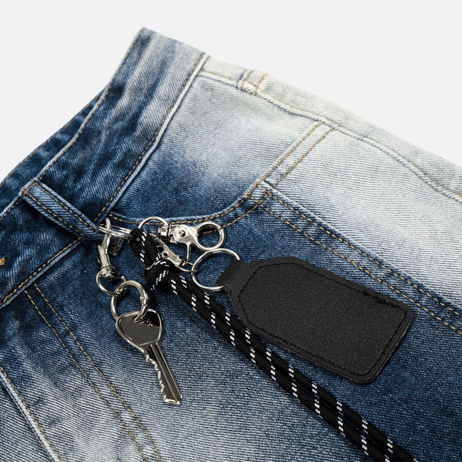Gradient Washed Baggy Jeans